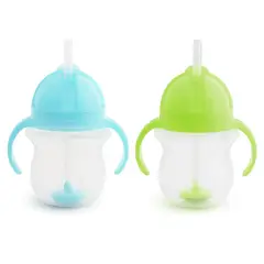 MUNCHKIN - Set x2 Vaso Pitillo Antiderrame 7 Oz Para Bebe