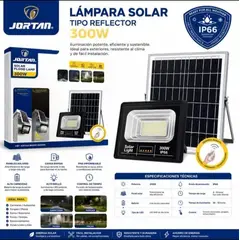 GENERICO - Reflector solar LED 300W JORTAN IP66 con panel solar y control remoto