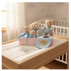 JON DI GROUP SAS - Set De Sonajeros Sensoriales Para Bebé 6 Piezas Premium Oso