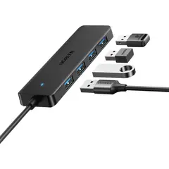 UGREEN - Hub USB 3.0 Multipuertos 4 Puertos Liviano CM219