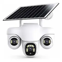 TECNOHOGAR JS - Cámara Solar Wifi 3 Lentes Robotica Auto Seguimiento V380