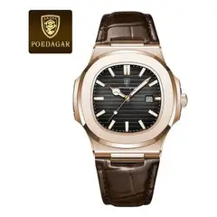 GENERICO - RELOJ REGALO PARA HOMBRE ULTRA LUJO CON CALENDARIO CON MANILLA EN CUERO