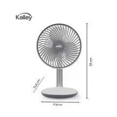 KALLEY - Ventilador de Mesa K-VM6B2 Recargable
