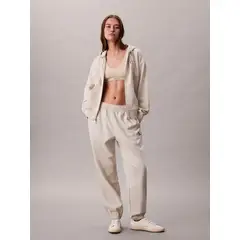 CALVIN KLEIN - Jogger blanco con tejido french terry con monologo