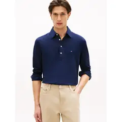 TOMMY HILFIGER - Polo regular de manga larga en tejido ligero