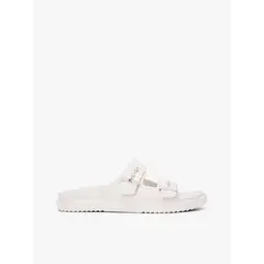 TOMMY HILFIGER - Sandalias beige ligeras con hebillas y suela dentada