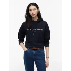 TOMMY HILFIGER - Buzo azul heritage con gorro