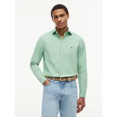 TOMMY HILFIGER - Camisa de corte regular en popelín lavado