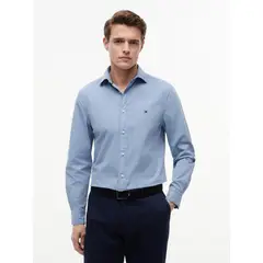 TOMMY HILFIGER - Camisa de corte regular en popelín lavado