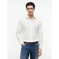 TOMMY HILFIGER - Camisa de corte regular en popelín lavado