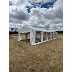 GENERICO - Toldo o carpa dos aguas tubular de 8x5 mtrs totalmente cubierta en lona pvc 480g y estructura en tubo galvanizado