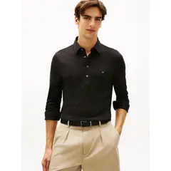 TOMMY HILFIGER - Polo regular de manga larga en tejido ligero
