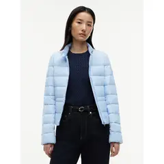 TOMMY HILFIGER - Chaqueta celeste de plumón slim, ligera y plegable