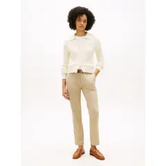 TOMMY HILFIGER - Pantalón beige chino de corte slim