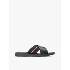 TOMMY HILFIGER - Sandalias negro de Cuero con tiras cruzadas