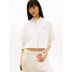 TOMMY HILFIGER - Camisa amplia con logo calado integral
