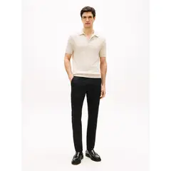 TOMMY HILFIGER - Pantalón negro chino Harlem de sarga con pierna cónica