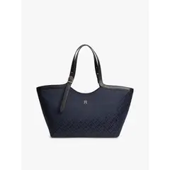 TOMMY HILFIGER - Bolso azul tote IM LATAM jacquard