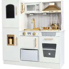 GENERICO - Cocina Infantil de Madera Juguetes Blanco Con luces y agua
