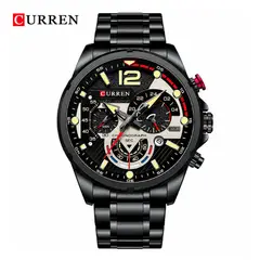 CURREN - Reloj 8395 Cronógrafo Para Hombre Deportivo Elegante En Acero