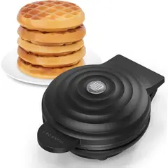 PANDEWAFFLE - Mini Waflera Eléctrica 4 Antiadherente para Waffles, Sandwiches y Otros Snacks