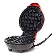 GENERICO - Mini Waflera Eléctrica Redondo Máquinas Waffles Color Rojo 110v