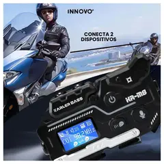 GENERICO - Intercomunicador Moto Kr-m8 Bluetooth Ip66 Manos Libres Música Fm