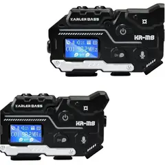 GENERICO - Intercomunicador Moto Kr-m8 X2 Bluetooth Ip66 Manos Libres Música Fm