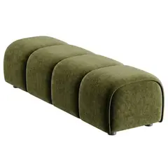 GENERICO - Luccena puff moderno color verde oliva tela pana