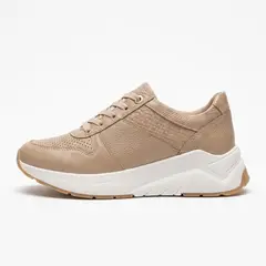 EVEGONZ - ZAPATILLAS DEPORTIVAS COMODAS PARA MUJER EN CUERO BEIGE VALENCIA