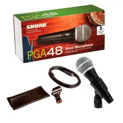 SHURE - Micrófono PGA48 XLR Profesional Para Voz Dinámico