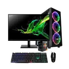 COMPUMAX - PC de Mesa Gamer AMD Ryzen 7 5700G 16GB DDR4 500GB SSD M.2 PCIe Monitor Combo de Mesa Game
