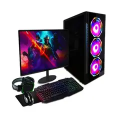 COMPUMAX - Computador de Mesa Gamer Cubex AMD Ryzen 7 5700G 16GB DDR4 500GB SSD M.2 PCIe + Monitor 24 Full HD 144Hz Combo