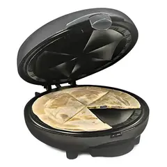 GENERICO - Máquina Eléctrica Para Quesadillas Sokany 10 Pulgadas Antiadherente Negra Negro