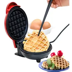 GENERICO - Wafflera Eléctrica Clicmania Mini Antiadherente Para 1 Waffle 110v