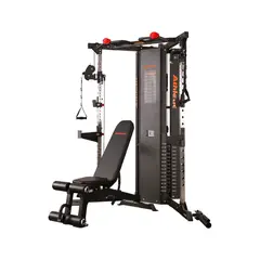MOVIFIT - Multigimnasio Polea Dual Premium 2200MS 80 Kg, Banco Multiposición, 2 Torres, Accesorios