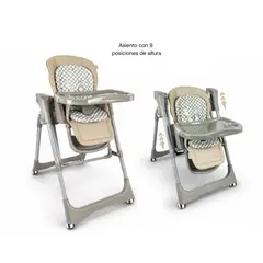 BEBESIT - Silla De Comer Bebe 2 En 1 Mecedora Electrica Switch Switch Gris Oscuro