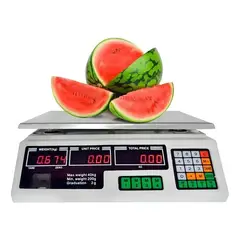 GENERICO - Balanza Digital Osiris Electrónica Gramera 40kg Recargable Con Pantalla Cliente 110v Plateado