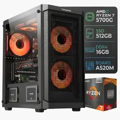 AMD - TORRE GAMER RYZEN 7 5700G/ 16GB RAM /512GB SSD/ BOARD A520M