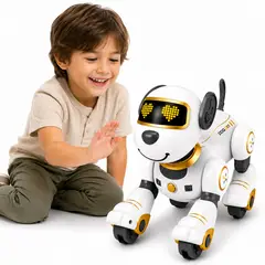 MULTIPLACE COLOMBIA - Robot Perro Inteligente RC con Luces Sonidos y Sensor Táctil