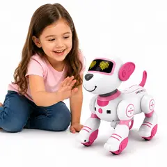 MULTIPLACE COLOMBIA - Robot Perro Inteligente RC con Luces Sonidos y Sensor Táctil