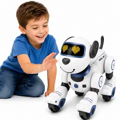 MULTIPLACE COLOMBIA - Robot Perro Inteligente RC con Luces Sonidos y Sensor Táctil