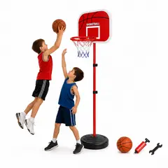MULTIPLACE COLOMBIA - Cancha de Baloncesto Infantil Ajustable con Balón y Bomba