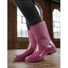 IDECAL - Botas De Caucho Para Lluvia Impermeables Mujer Ref Melissa Color Fucsia