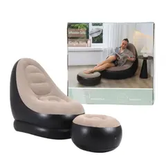 GENERICO - Sillón Inflable Con Puff Descansapiés Cómodo Para Hogar