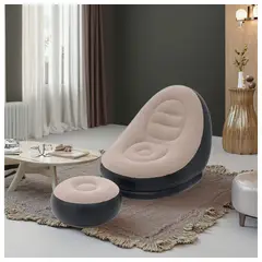 GENERICO - Sofá Inflable Con Puff Pvc Resistente Para Sala Y Dormitorio