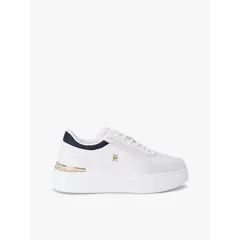 TOMMY HILFIGER - Tenis de plataforma con panel de satén