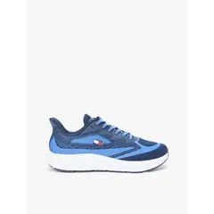 TOMMY HILFIGER - Tenis azul marino en punto jacquard con logo