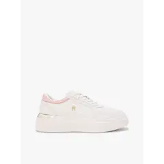 TOMMY HILFIGER - Tenis de plataforma con panel de satén