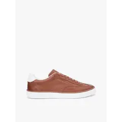 TOMMY HILFIGER - Tenis marrón de Cuero con logo metalizado